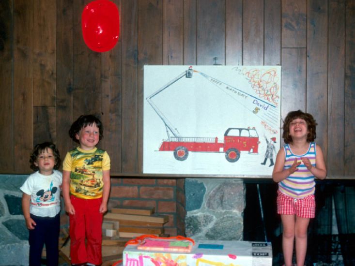  at Dave's fifth birthday, 18 May 1973